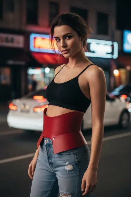 Bordo Kadın Kemer Deri Korse Kalın Bel Aksesuarı - APFT611 - 3