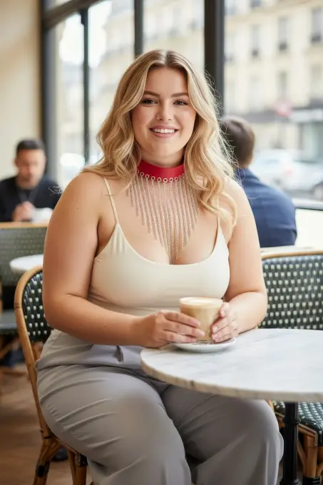 Büyük Beden Kırmızı Kadın Deri Kemer Zincir Püskül Detaylı Şık Aksesuar - APFT629 - 1