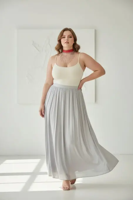 Büyük Beden Kırmızı Kadın Deri Kemer Zincir Püskül Detaylı Şık Aksesuar - APFT629 - Angels Passion (1)