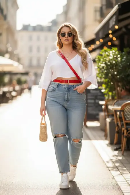 Büyük Beden Kırmızı Kadın Kemer Klasik Tokalı Şık Kombin Tamamlayıcı. - APFT917 - 1