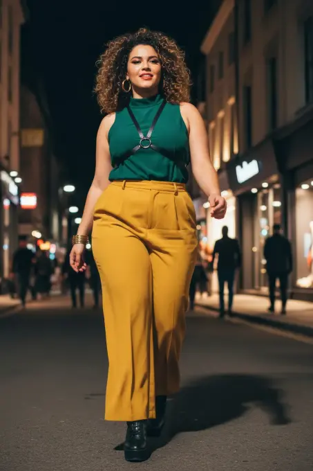 Büyük Beden Siyah Kadın Kemer Deri Harness Minimal Halka Detaylı Kombin Aksesuarı - APFT131 - 4