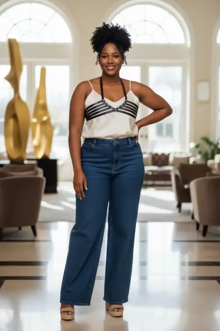 Büyük Beden Siyah Kadın Kemer Harness Stili Korse Görünümlü Deri Vücut Aksesuarı - APFT199 - 1