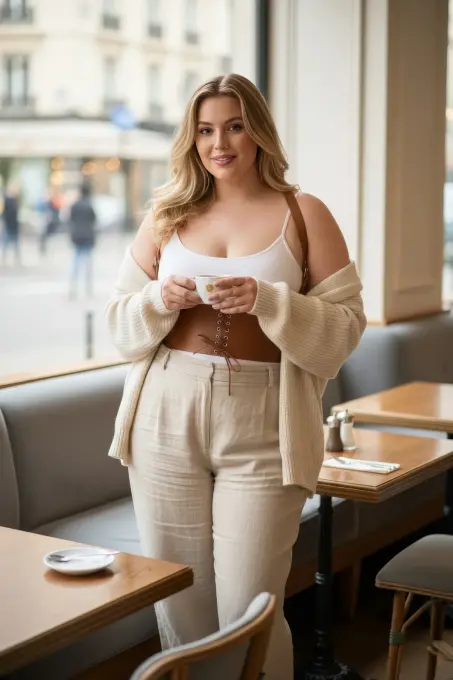 Büyük Beden Taba Kadın Deri Kemer Omuz Askılı Bağcıklı Korse Tasarım - APFT855 - 1