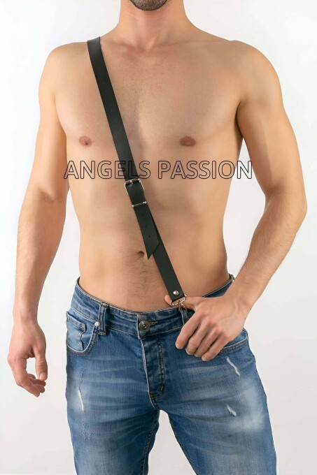 Çapraz Erkek Deri Pantolon Harness - Çapraz Bağlanan Deri Erkek Harness - APFTM30 - 1