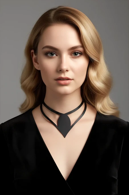 Damla Deri Choker, Deri Choker Kolye - APFT1411 - 1