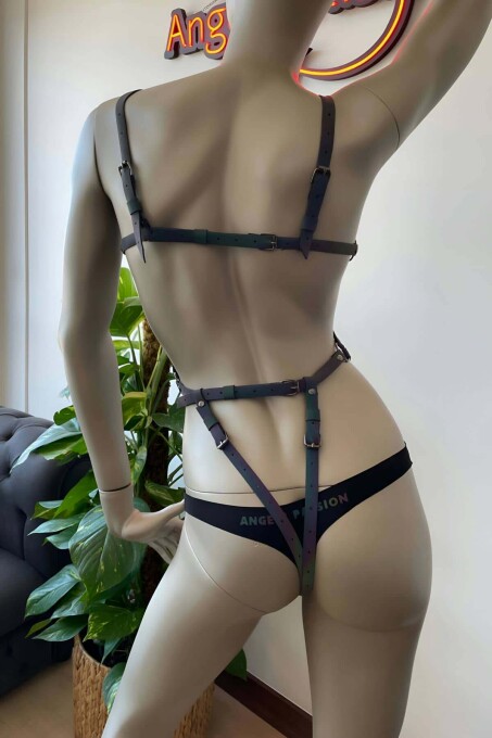 Dansçı Kıyafetleri - Karanlıkta Parlayan Reflektörlü Body Harness - 4