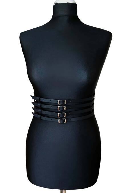 Deri Bayan Deri Dört Sırakı Bel Kemer - APFT910 - 5