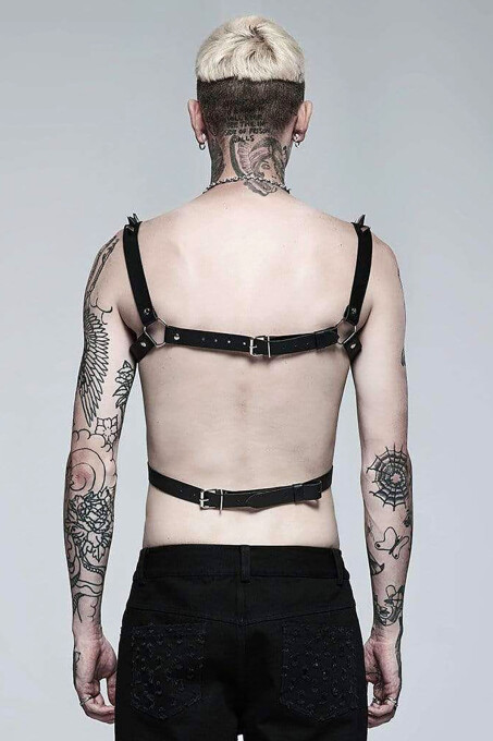 Deri Erkek Göğüs Harness - APFTM218 - 5
