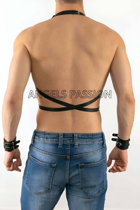 Deri Erkek Göğüs Üzeri Harness - APFTM80 - 3