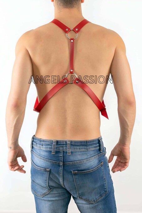 Deri Erkek Harness Pantolon Aksesuar, Göğüs Erkek Harness - APFTM27 - 2