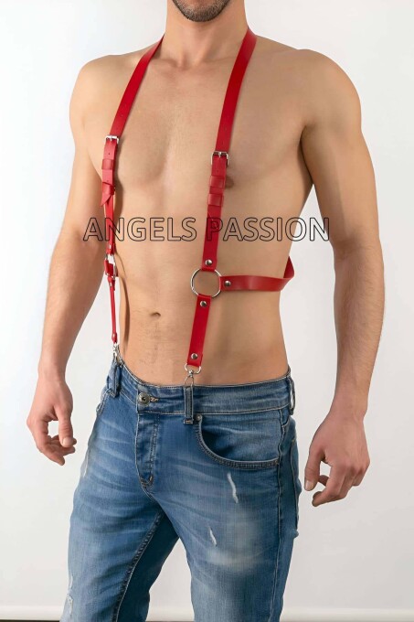 Deri Erkek Pantalon Aksesuar, Deri Erkek Harness - APFTM29 - 3