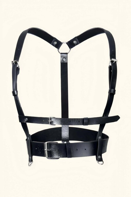 Deri Göğüs Harness Ve Choker-Tasma Takım - APFT959 - 4