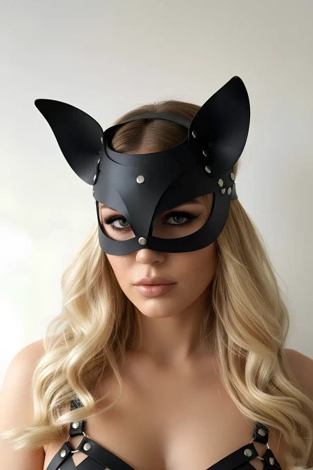 Deri Kedi Maske, Deri Maske, Maske Çeşitleri - APFT557 - 1