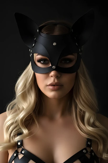 Deri Kedi Maske, Deri Maske, Maske Çeşitleri - APFT557 - 2