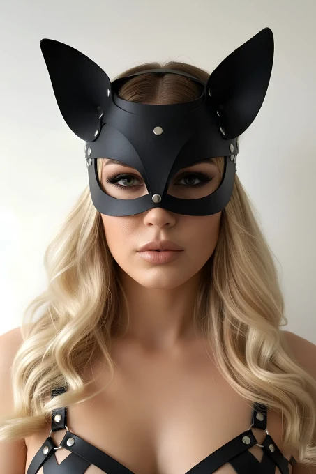 Deri Kedi Maske, Deri Maske, Maske Çeşitleri - APFT557 - 3