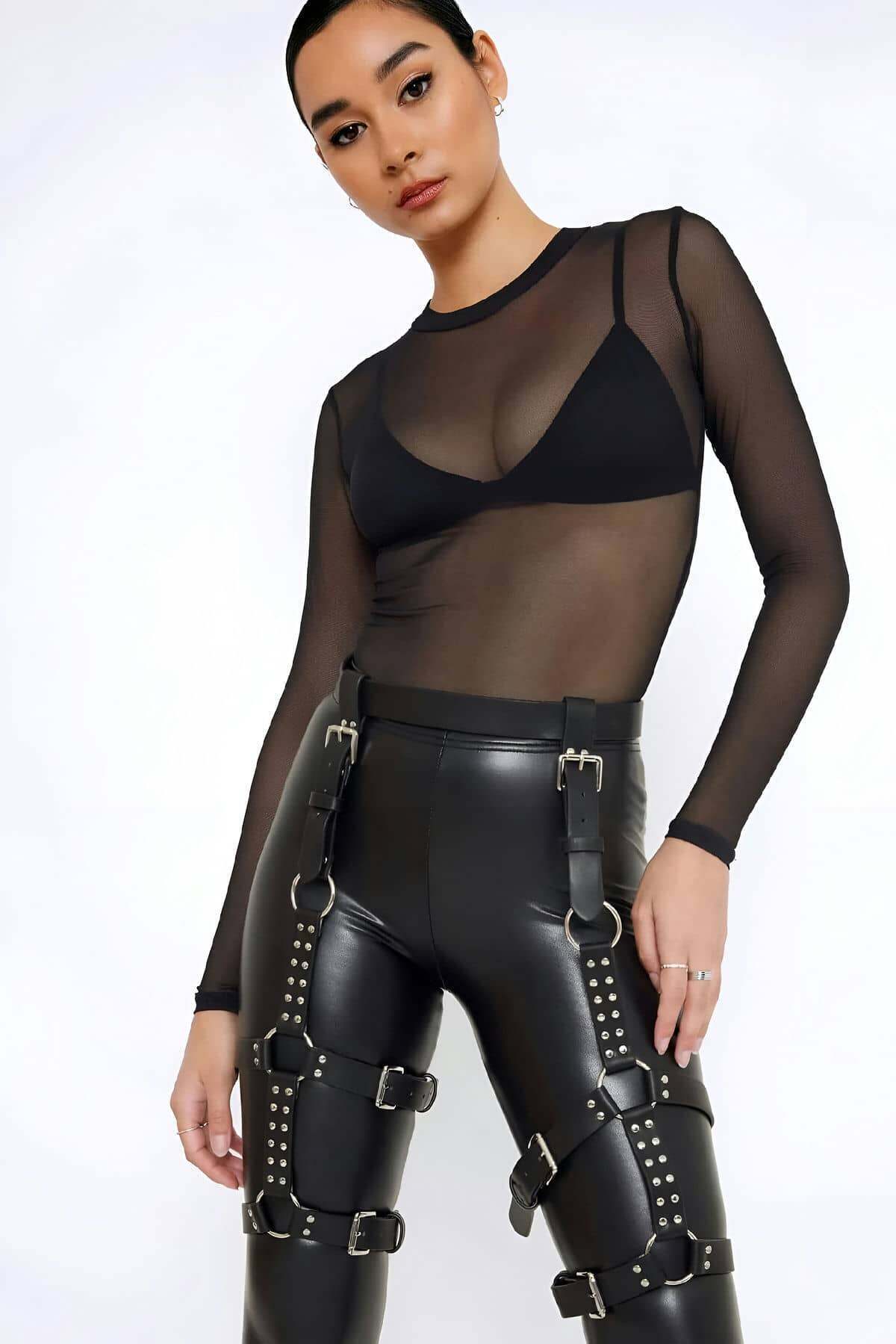 Leather Belt Leg Harness - APFT862