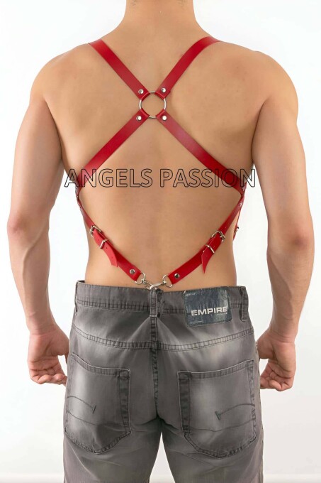 Deri Pantalona Bağlanan Seksi Erkek Harness - APFTM11 - 1