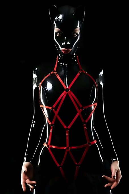 Elastik Seksi Body Harness, Seksi Full Body Bayan Harness - APFT1082 - Angels Passion