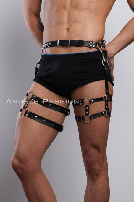 Erkek Bacak Harness, Bacak Pantolon Kemeri, Erkek Kısa Jartiyer - APFTM94 - 3