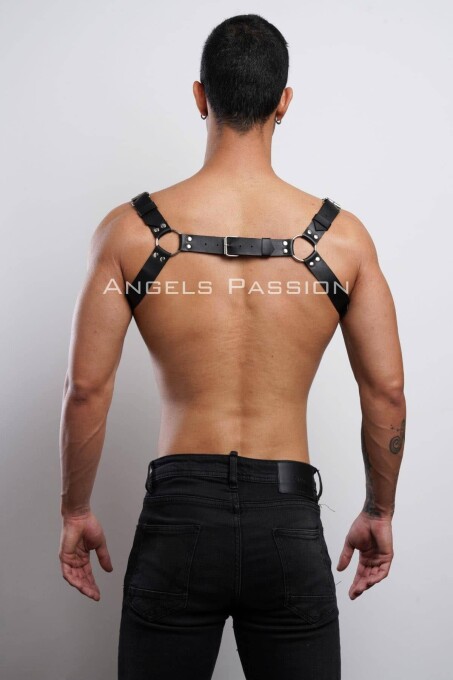 Erkek Deri Fantazi Göğüs Harness - APFTM8 - 5