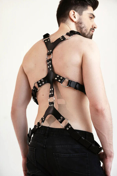 Erkek Deri Göğüs Harness - APFTM212 - 4