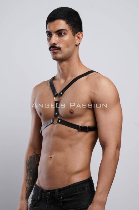 Erkek Deri Göğüs Harness, Erkek Fantazi Giyim, Clubwear, Partywear - APFTM44 - 2