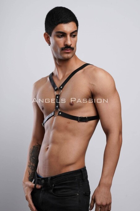 Erkek Deri Göğüs Harness, Erkek Fantazi Giyim, Clubwear, Partywear - APFTM44 - 3