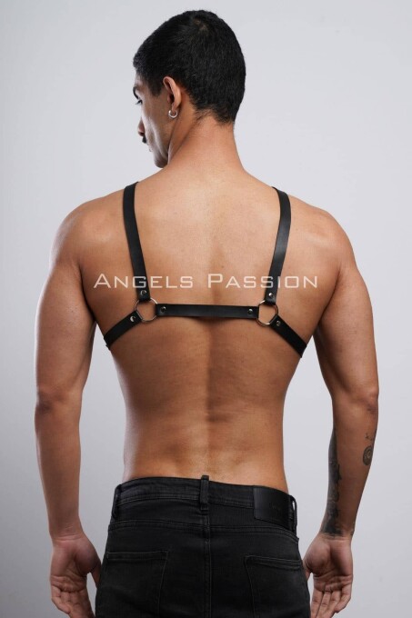 Erkek Deri Göğüs Harness, Erkek Fantazi Giyim, Clubwear, Partywear - APFTM44 - 6