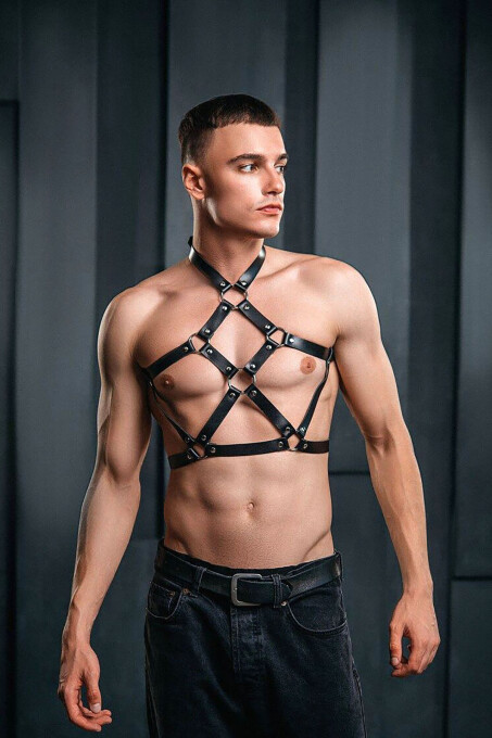 Erkek Deri Göğüs Harness, Erkek Fantazi Giyim, Erkek Parti Giyim - APFTM230 - 4