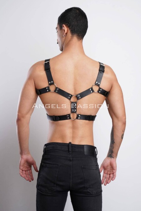 Erkek Deri Göğüs Harness, Erkek Parti Akseuar, Partywear - APFTM78 - 11