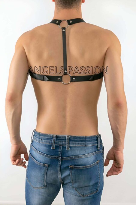 Erkek Deri İç Giyim - Erkek Deri Omuz Harness - Fantazi Erkek İç Giyim - Gay Giyim Modelleri - APFTM16 - 2