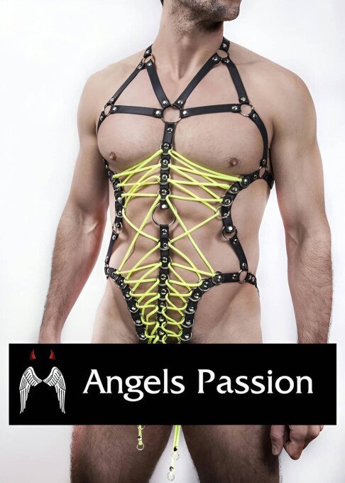 Erkek Fantazi İç Giyim Lastik Harness - APFTM62 - 1