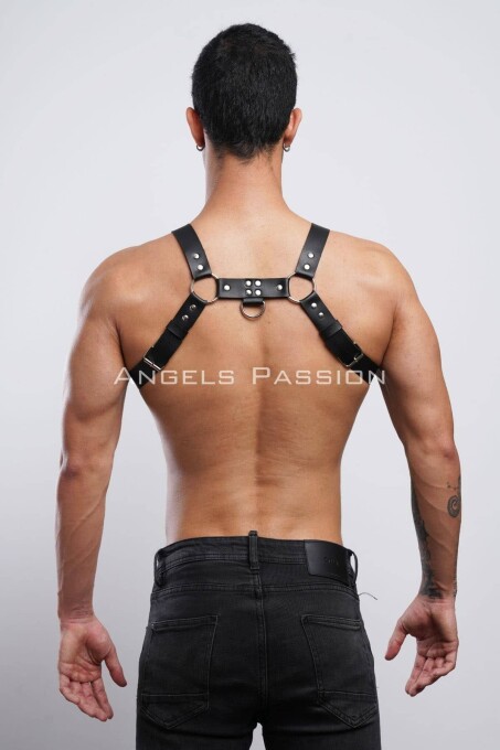 Erkek Göğüs Harness, Erkek Deri Pantolon Askısı, Erkek Clubwear - APFTM23 - 9