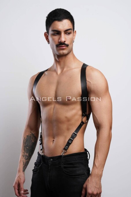 Erkek Göğüs Harness, Erkek Pantolon Kemer, Deri Erkek Kemer - APFTM146 - 6