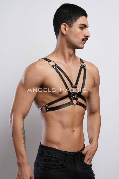 Erkek Göğüs Harness, Erkek T-Shirt Üzeri Aksesuar - APFTM104 - 7