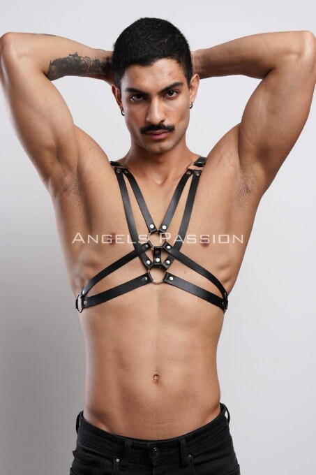 Erkek Göğüs Harness, Erkek T-Shirt Üzeri Aksesuar - APFTM104 - 3