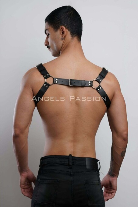 Erkek Göğüs Harness, Fantazi Giyim Deri Harness - APFTM7 - 6