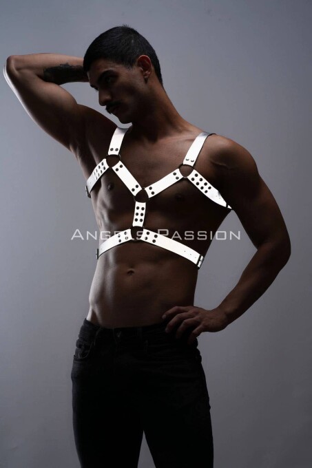 Erkek Göğüs Harness - Reflektörlü (Karanlıkta Yansıyan) Göğüs Harness - APFTM78 - 3