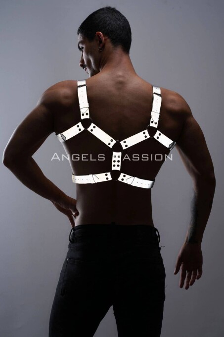 Erkek Göğüs Harness - Reflektörlü (Karanlıkta Yansıyan) Göğüs Harness - APFTM78 - 11