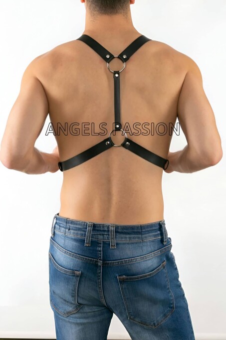 Erkek Göğüs Harness - Sexy Erkek Harness - Erkek Deri Aksesuar - APFTM27 - 2