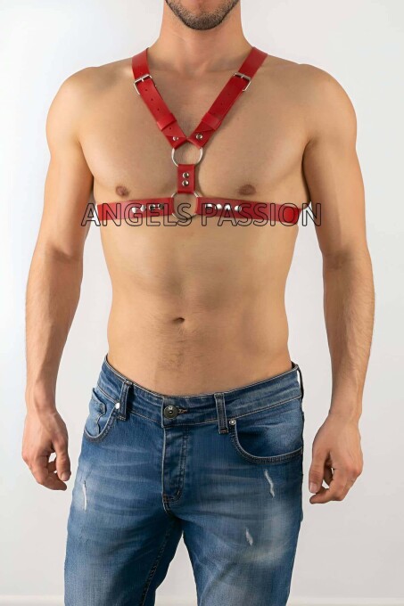 Erkek Göğüs Üzeri Deri Aksesuar, Fantazi Erkek İç Giyim - APFTM13 - 1