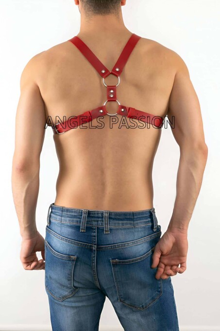 Erkek Göğüs Üzeri Deri Aksesuar, Fantazi Erkek İç Giyim - APFTM13 - 3