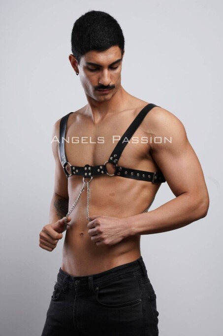 Erkek Gömlek Kemeri, Zincirli Göğüs Harness, Partywear, Clubwear - APFTM109 - 7