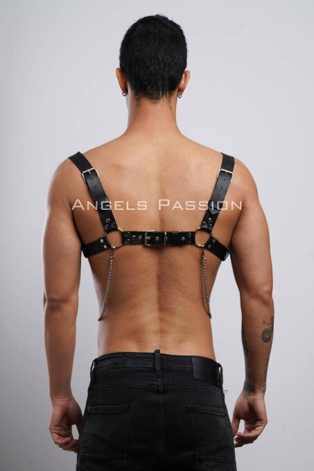 Erkek Gömlek Kemeri, Zincirli Göğüs Harness, Partywear, Clubwear - APFTM109 - 9