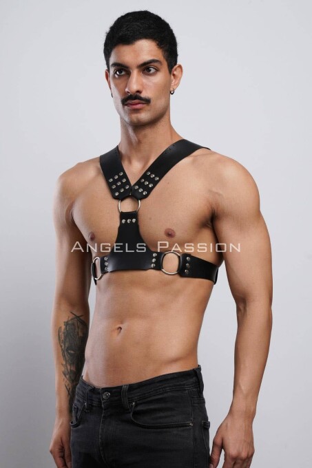 Erkek Harness, Göğüs Harness, Deri Harness, Clubwear, Partyear - APFTM120 - 3