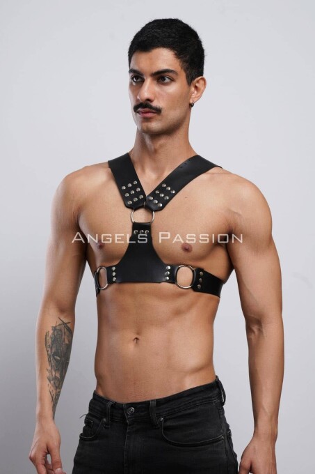 Erkek Harness, Göğüs Harness, Deri Harness, Clubwear, Partyear - APFTM120 - 4