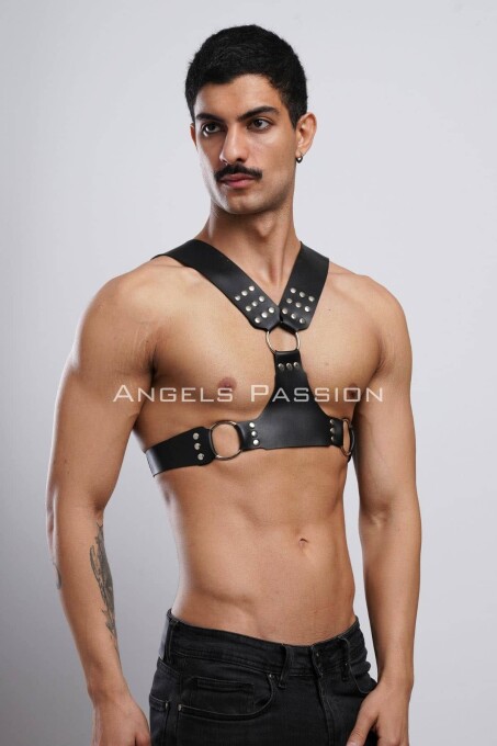 Erkek Harness, Göğüs Harness, Deri Harness, Clubwear, Partyear - APFTM120 - 5