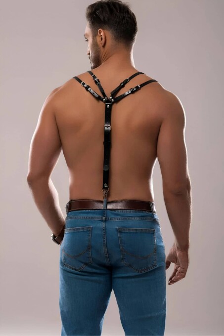 Erkek Omuzdsan Askılı Deri Harness - APFTM140 - 4