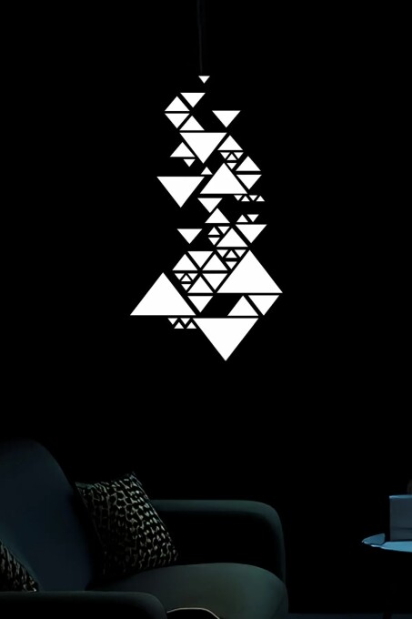 Geometrik Reflektör Detaylı Deri Duvar Dekoru - 1