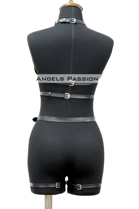 Fantazi İç Giyim Zincirli Erotik Harness Takım - APFT1081 - 6